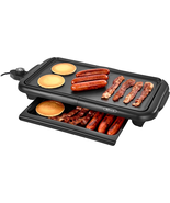 Electric Griddle with Warming Tray - Smokeless Indoor Grill, Nonstick Su... - $50.15
