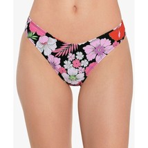 Salt + Cove Juniors&#39; Scoop-Waist Hipster Bikini Bottoms Floral Black Colorful XS - £6.13 GBP