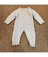 PatPat Jumpsuit Boys 3-6 Months Blue Long Sleeve Knit Sweater Romper One... - $19.99