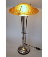 Stunning Orig. Art Deco Table Lamp &quot;NANCY TRIPOD&quot; Chrome Table Light Loti - $24,213.06 MXN
