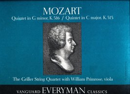 Mozart: Quintet in G Minor, K. 516 / Quintet in C Major, K. 515 - $3.33
