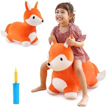 Bouncy Pals Fox Hopping Horse, Kids Plush Inflatable Hopper Toy W/Pump, Toddler  - £50.35 GBP