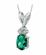 Stylish 0.75C Oval Cubic Zirconia Diamond Elegant Pendant in 925 Sterlin... - $46.89 CAD