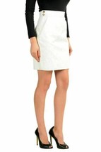 WHITE Women&#39;s Leather Skirt Genuine Soft Lambskin Stylish Formal Elegant... - £75.02 GBP+