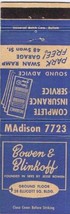 Matchbook Cover Bowen &amp; Blinkoff New York - $2.87