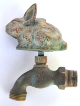 Brass Bunny Rabbit Spigot Outdoor Garden Water Faucet Hose Tap Utility VTG USA - £39.16 GBP