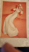 PIN UP GIRL By Petty in True Magazine 1950&#39;s  White Evening Dress with P... - $15.00