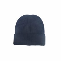 Cuff Beanie Knit Hat Cap Slouchy Skull Ski Men Women Plain Winter Navy Blue  - £10.45 GBP