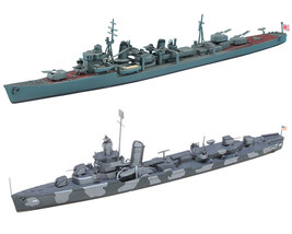 2 Ship Assembly Models of Japanese and US Navy Destroyers - Arashio and Hammann - £17.02 GBP