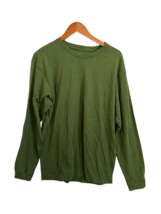 RECOVER Mens T-Shirt Green Crew Neck Long Sleeve Sustainable Apparel L -... - £6.74 GBP