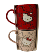 Hello Kitty Repeat Wrap Red &amp; Pink Mug Set -- Blue Sky Clayworks by Sanrio - $29.77 CAD