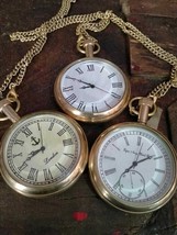 Lot of 3 Watch elgin vintage pocket Collectible Antique Brass Pocket Watch GIFT - £23.68 GBP
