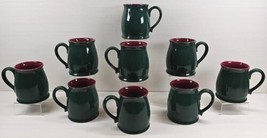(9) Alexander Julian Colours Mugs Set Speckled Green Maroon Coffee Tea C... - $98.87