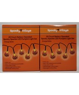 Lot Of 2 Spooky Village 20 Count Spooky Sparkle LED Pumpkin Light Set - $399.92 MXN