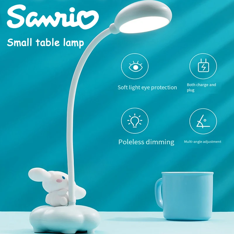 Sanrio Kawaii Cinnamoroll Bedside Lamp Student Dormitory Can Love Eye Protection - £32.28 GBP