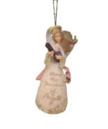 Enesco Foundations Angel Bell Ornament Christmas Tree Holiday Lute Heart... - £9.97 GBP