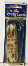 Vintage KIWI Crazy Laces 40&quot; NOS Rainbow Hearts Shooting Stars Shoelaces... - $18.33