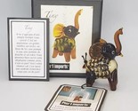 Pier 1 Glass Figurine Tiny The Elephant  2&quot; in Original Box PB165 - $22.99