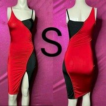 Red &amp; Black Sexy Classy Evening Dress Size S - £17.65 GBP