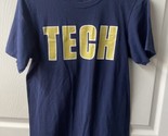 Russell Georgia Tech Navy Blue Size Small Crew Neck Graphic T shirt - £8.79 GBP