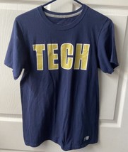 Russell Georgia Tech Navy Blue Size Small Crew Neck Graphic T shirt - £8.62 GBP