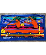 Vintage Hinano Tahiti Beach Towel Colorful 57” X 23” By Renaissance Made... - £29.06 GBP
