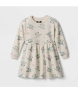 Toddler Girls&#39; Baby Yoda Grogu Skater Dress-Cream 4T Ivory Warm Winter S... - $19.99