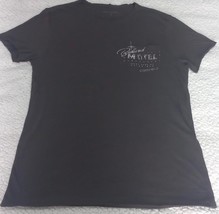 John Varvatos Charcoal Badland Motel Raw Edge Cotton Graphic Tee Shirt S... - $39.98