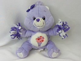 Care Bears Share Bear Plush 8 Inch Cheer Purple 2004 Jakks Stuffed Animal Toy - $44.95