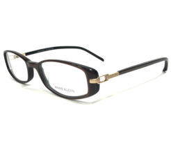 Anne Klein Eyeglasses Frames AK8029 114 Dark Brown Gold Rectangular 50-18-140 - £40.39 GBP