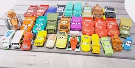 Disney Pixar Car Lot (30+) Plastic Mater McQueen Sarge Fritter Tractor S... - $41.18