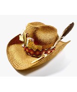 Vintage Pendleton Round-Up Rodeo Shepler&#39;s Straw Cowboy Hat Stuffed With... - $69.78