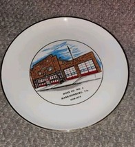 VTG Firehouse Hose Company N0 4 Harrisonburg VA 9.25&quot; Plate 1910-1975 - £17.86 GBP