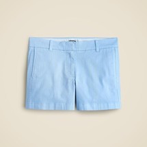 New J Crew Women Chino Shorts 4&quot; Stretch Sky Blue Cotton Sz 10 12 - £23.83 GBP