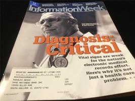 Information Week Magazine May 28, 2007 Diagnosis: Critical - £7.97 GBP