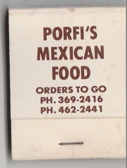 Vintage Strike on Matchbook   Porfi's Mexican Restaurant   Lodi, Ca Item image 2