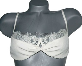 NWT ROSAMOSARIO Italy chantilly lace bra demi $178 34D Italian bridal lingerie - £55.63 GBP