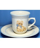 Vintage Tienshan Country Bear Tea Cup &amp; Saucer Set For 1 Theodore Teddy - $177.90 MXN