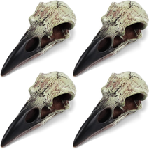 Geetery 2.36 Inches Halloween Raven Skull Figurine Scavenger Gothic Crow Hanging - £16.92 GBP