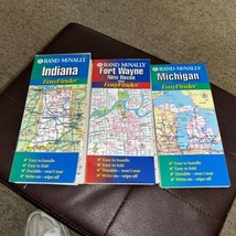 3 Rand McNally Maps Indiana,Fort Wayne, Michigan  - £9.47 GBP