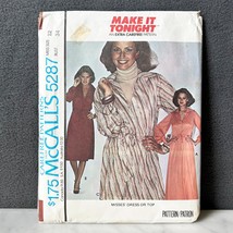 McCall&#39;s Dress Collar Zip Front Vintage 1970s Sewing Pattern 2587-Misses... - $212.04 MXN
