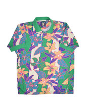 Gant Salty Dog Floral Polo Shirt Mens L Green Beach All Over Print Vintage - £19.62 GBP