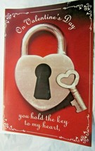 Giant Valentine&#39;s Day Card Lock &amp; Key 16&quot;x24&quot; &quot;you hold the key to my heart,&quot; - £2.39 GBP