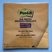Post-it Super Sticky Big Notes, 11 x 11 Inches, Bright Orange, 30 Sheets - £10.68 GBP