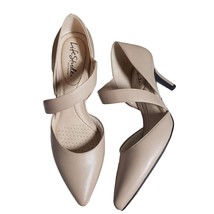 Life Stride Women Suki Beige Slip On Pointed Toe D Orsay High Heels Shoes Sz 8.5 - £74.69 GBP