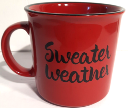Sweater Weather Mug Red  Harvey West BIG! 17.35oz. Winter Coffee Bar Decor - £7.52 GBP