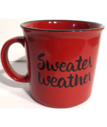 Sweater Weather Mug Red  Harvey West BIG! 17.35oz. Winter Coffee Bar Decor - £7.39 GBP