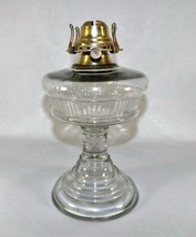 Antique Oil Lamp EAPG Riverside Ribbed Clinch on Collar Scovill Burner C... - £20.12 GBP