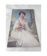 Vintage Postcard 1913 posted w/ stamp Bern Switzerland Young girl with rose - $186.00 MXN
