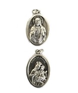 Pack of 6 Heart of Jesus &amp; Virgin of Mt. Carmel Silver Scapular Oxidized... - $13.41 CAD
